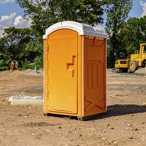 how often are the portable restrooms cleaned and serviced during a rental period in Kingston